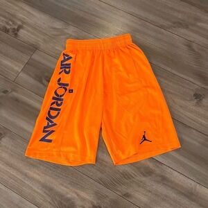 Air Jordan Orange Athletic Workout Shorts Men Small Bin O-0